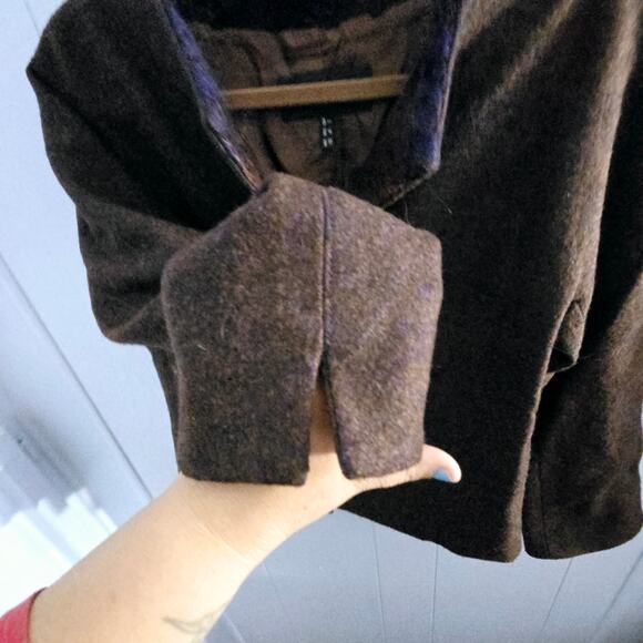 Shiatzy Chen Wool Blend Brown Jacket Size F 36 (US size 6)– Minimalist, Designer - Picture 5 of 14